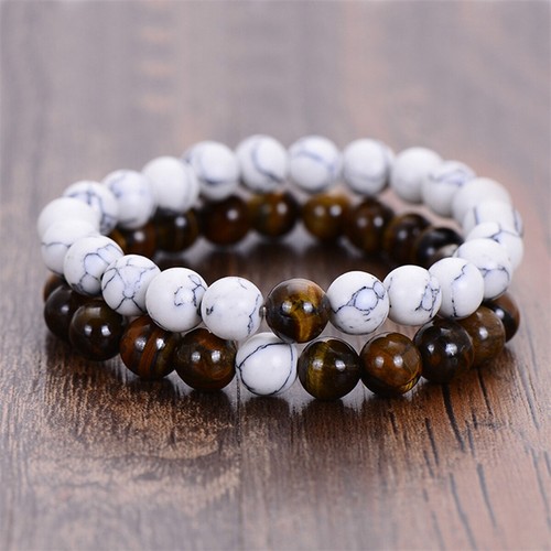 Couple His & Hers Distance Healing Bracelet Black Red Lava Bead Matching YinYang - Picture 86 of 156