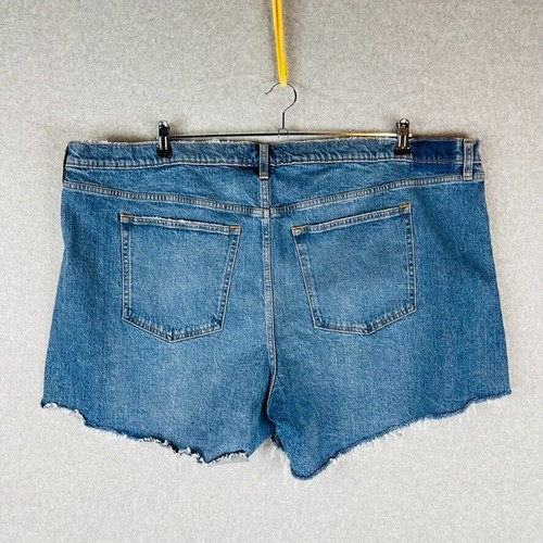 Nuovo Abercrombie & Fitch donna taglia 24 più pantaloncini vita bassa anni 90 blu larghi nuovo con etichette - Foto 6 di 8