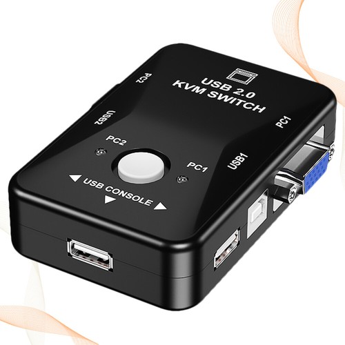 KVM Switch Box 2-Port USB VGA Audio Video Keyboard Splitter - 第 2/12 張圖片