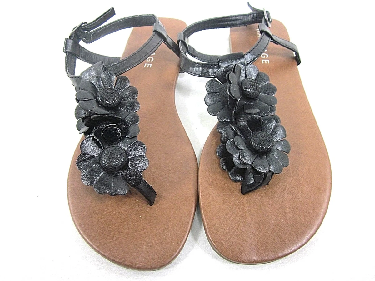 RAMPAGE, AMBUR T-STRAP SANDAL, WOMENS, BLACK, US 7.5M, SYNTHETIC, NEW WO  BOX | eBay