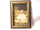 Antique Framed Photo of Child Black and White Framed