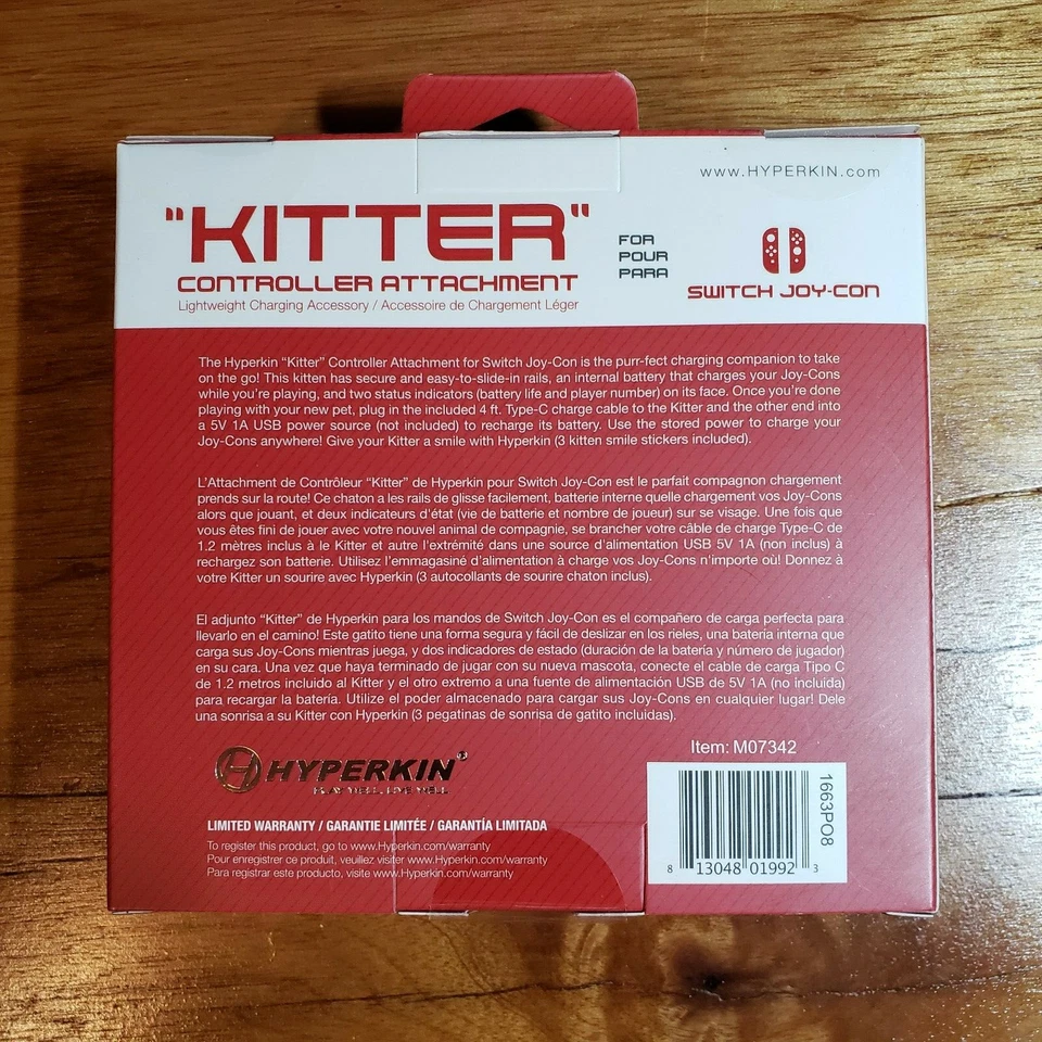 Nintendo Switch "Kitter" Controller Attachment Charge While You Play by Hyperkin - Image 3 of 4