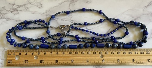 Vintage Crafting Blue Seed Beads Parts Repair Harvest CHM-56 - Picture 3 of 7