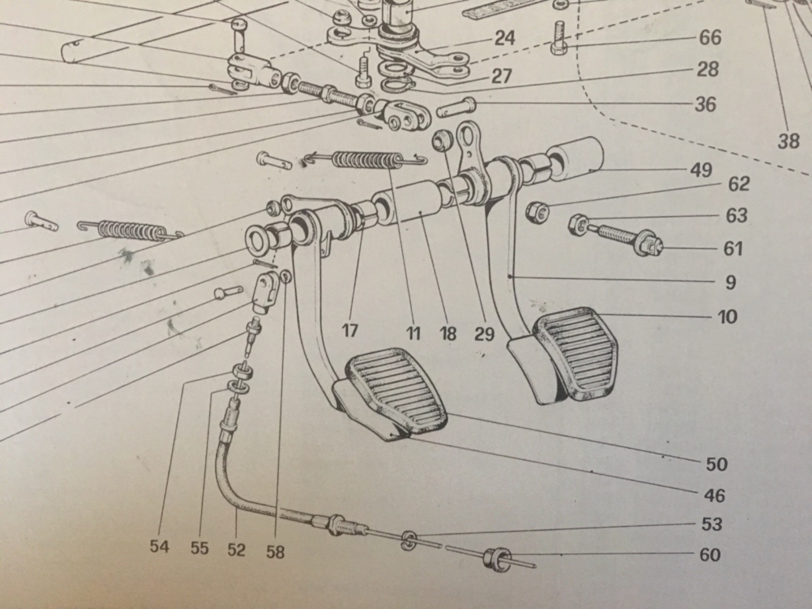 Ferrari 308 brake pedal part 108533