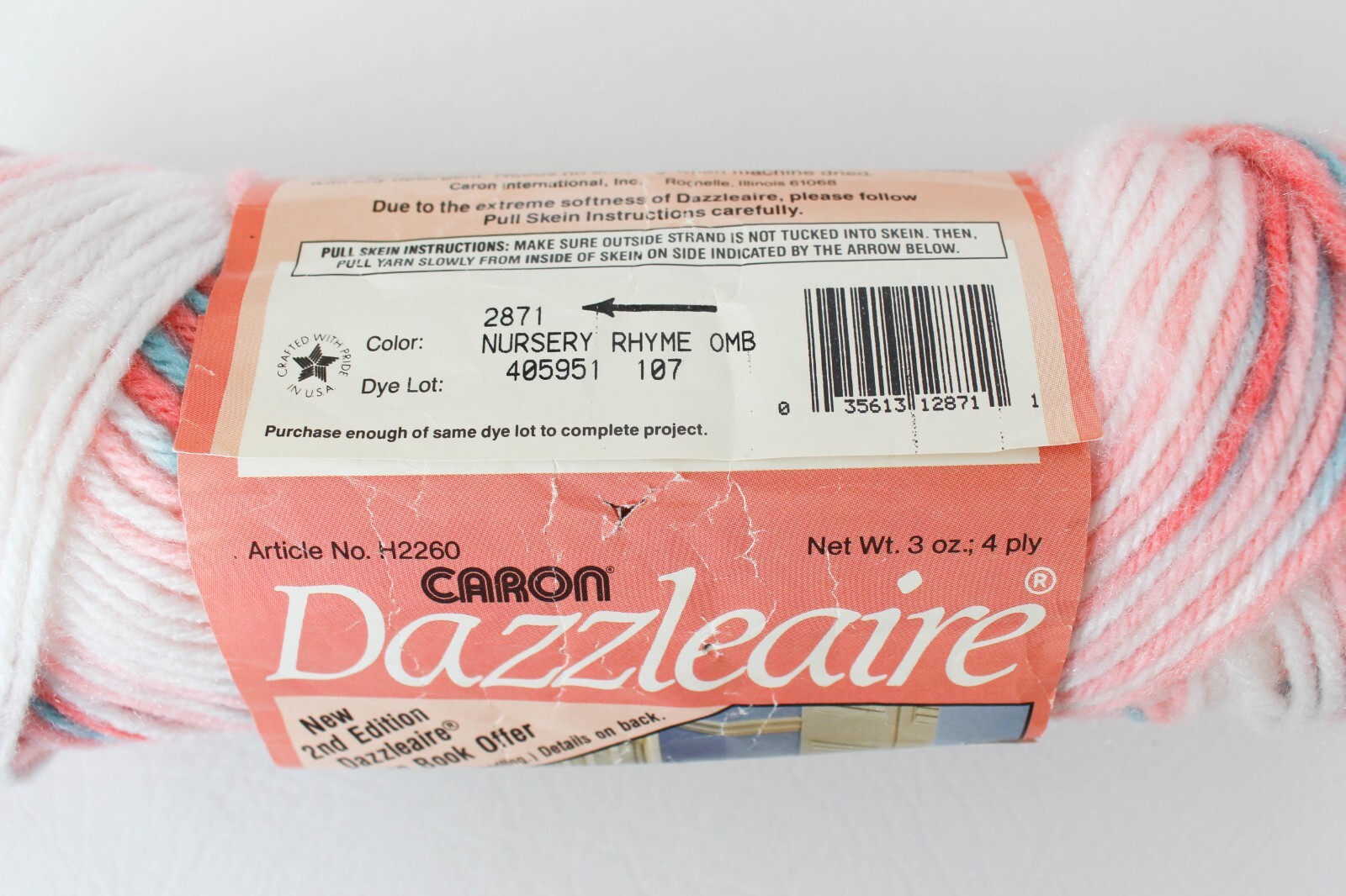 Caron Dazzleaire Yarn Nursery Rhyme 4ply Each 3oz Skeins Lot of 4 Acrylic/Nylon eBay