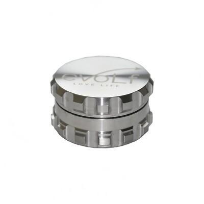 Evolf Stainless Steel Herb Grinder 2.0'' - 2 piece Heavy Duty Premium Luxury