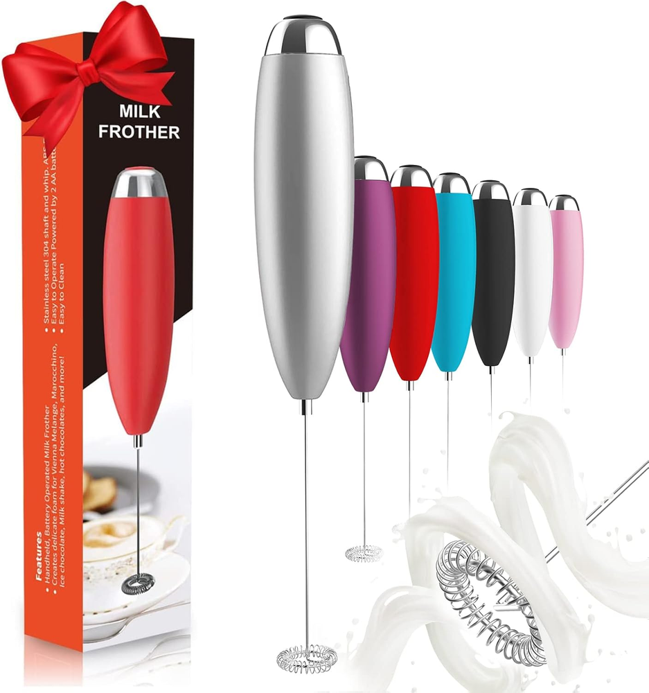 Milk Frother, Frother for Coffee, Upgraded Titanium Motor Handheld Frother Elect