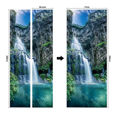 3D Selbstklebende Lustige Tiere Vintage Türaufkleber Wanddeko Wandbild Tapete - Bild 53 von 83