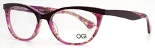 OGI Heritage 9114 2124 Orchid Womens Semi Cat Eye Eyeglasses 51-16-140 B:36 B