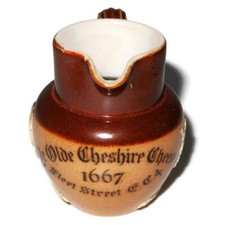 Vintage Royal Doulton Lambeth Mini Pitcher or Jug 2 5/8" Ye Olde Cheshire Cheese