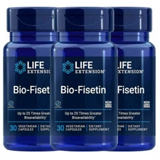 Life Extension Bio-Fisetin Longevity and Cognitive Formula Supplement -3 Bottles