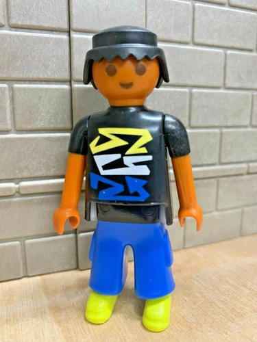 Playmobil modern man character baggy tagger 02 - for custom rare vintage