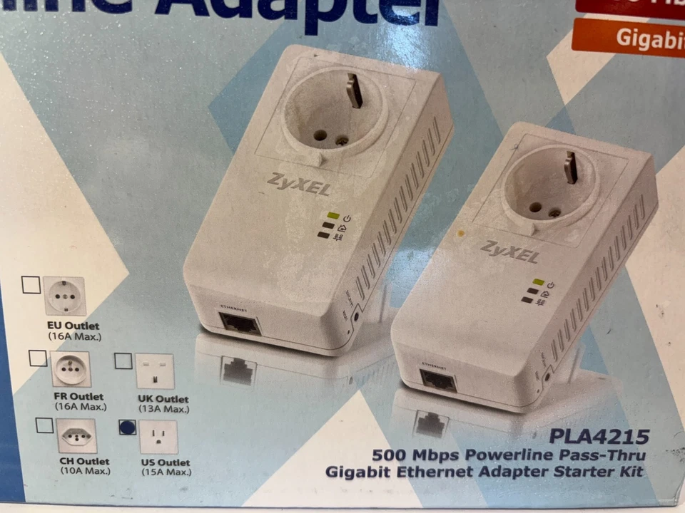 ZyXel HD Powerline 500mbps Network Adapter PLA4215 NEW SEALED BOX - Image 3 of 4