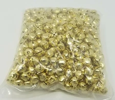 Bulk Lot of 500 Gold Shiny Metal Jingle Bells Small 10mm Christmas Crafts 