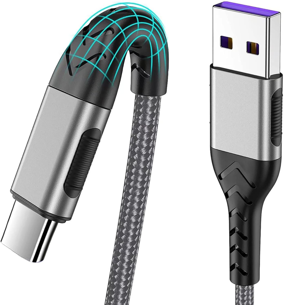 10ft USB-C Fast Charging Cable 2-Pack for Android & Phones
