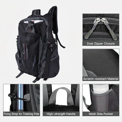 40L Herren Rucksack Wasserdicht Sport Arbeit Freizeit Schulrucksack Tasche - Bild 15 von 24