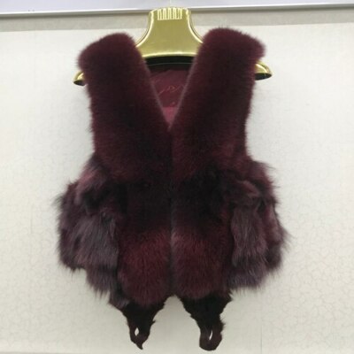Lady 100% Natural Real Fur Vest New Winter Thick Women Fox Vest Jacket