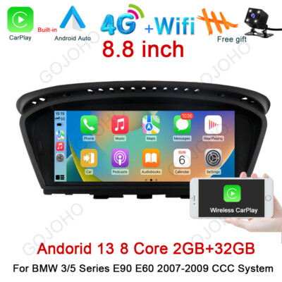 Android Auto Carplay Car Stereo Radio GPS Navi For BMW 5/3 Series E60 E90 CCC