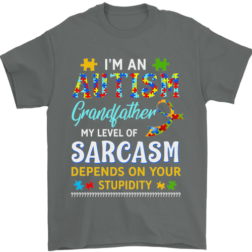Autism Grandfathers Day Autistic ASD Mens T-Shirt 100% Cotton - Picture 79 of 102