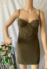 Urban Outfitters Women Nightwear Corset Mini Night Dress Size M Dark Green New!