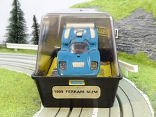 AURORA AFX  FERRARI 512 M  blu - wht - silv 2 NEW  VERY HTF  BOXED  
