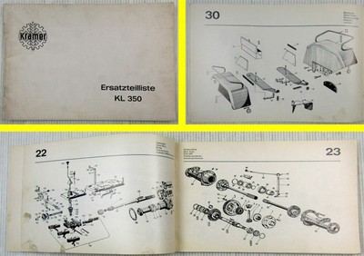 Kramer Kl350 Schlepper Ersatzteilliste Ersatzteil Bildkatalog