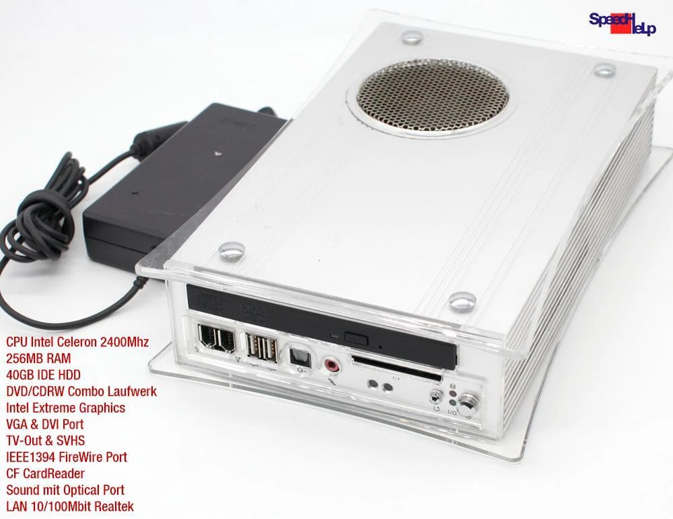 Micro Mini Computer Celeron 2400MHZ 40GB DVDROM Windows 98 Dos Old Alte Games - Immagine 2 di 4