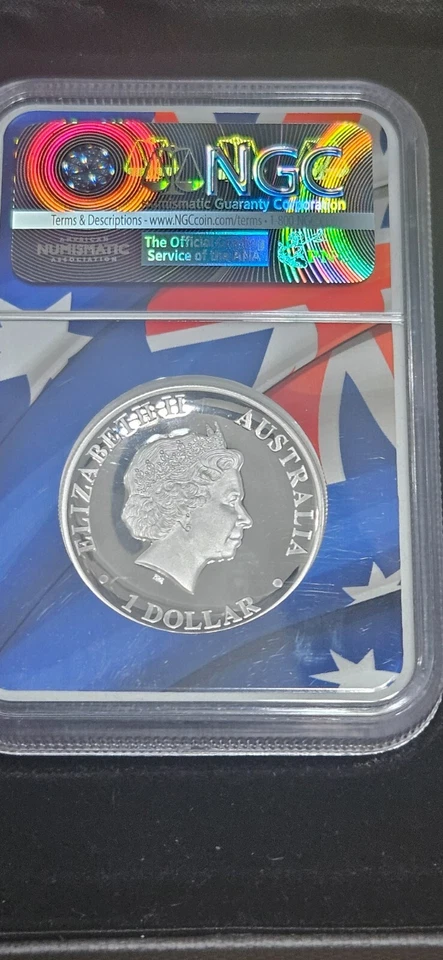 2018P Australia 1oz Silver Wedge-Tailed Eagle High Relief NGC PF70 Ultra Cameo. - Imagem 3 de 4