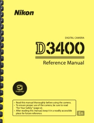 Nikon D3400 Digital Camera REFERENCE MANUAL