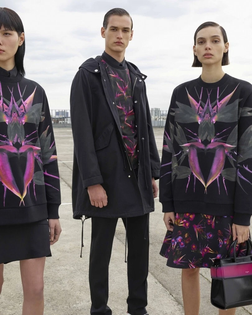 Felpa con cappuccio oversize Givenchy Black Birds Of Paradise Taglia M SS18