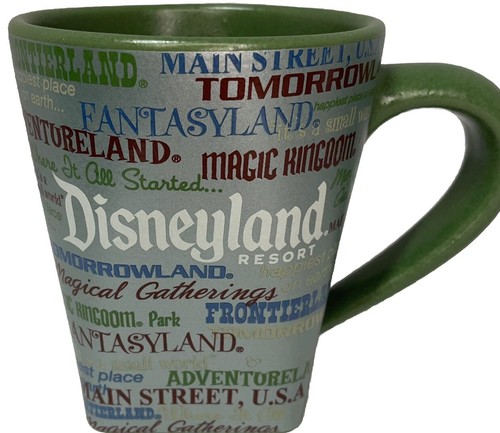 Disneyland Resort Parks Coffee Mug Cup Green Square Happiest Place on Earth - Picture 2 of 6