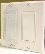 Light Switch Cover Guard Lock-Rocker Switch Pack of 2 Clear 