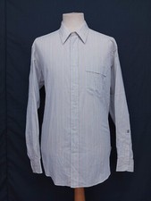Givenchy Monsieur Light Blue Striped Cotton Blend Men's Dress Shirt 16.5-34/35