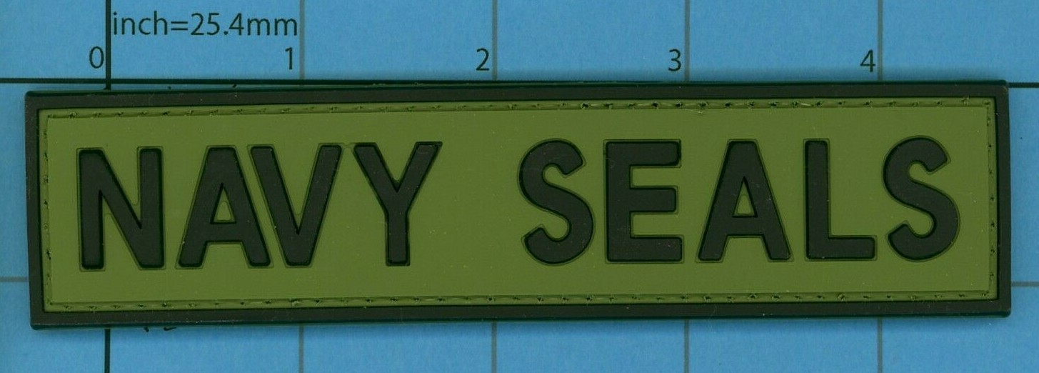 PVC SEALS OD GREEN TAB PATCH SPECIAL WARFARE SEA LAND AIR 34