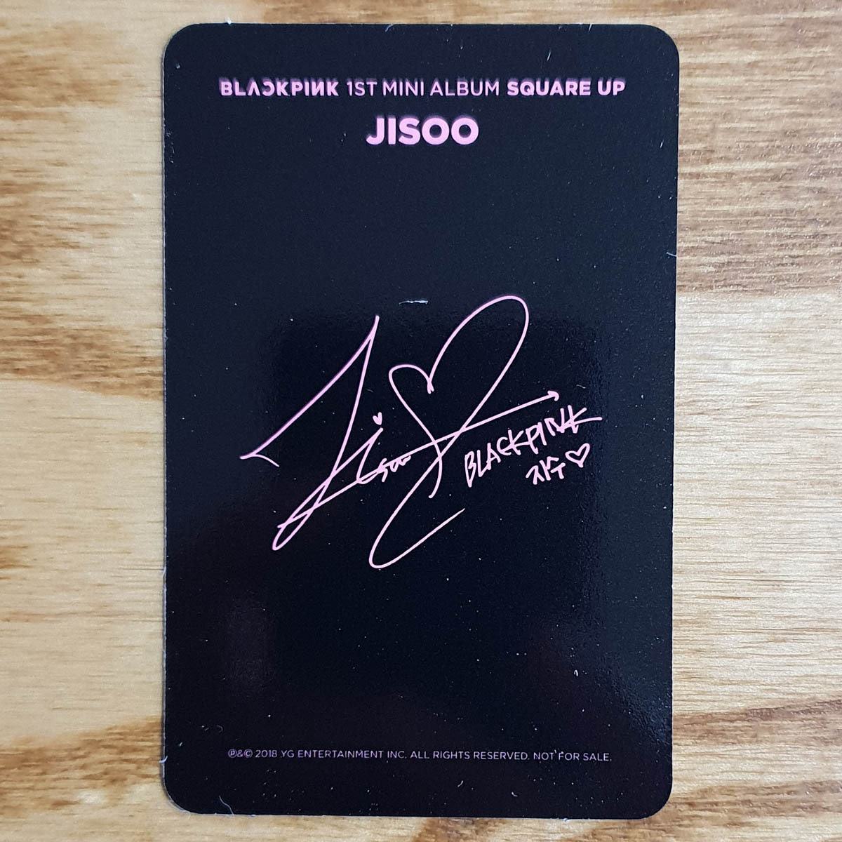 BLACKPINK SQUARE UP JISOO ジス セット Jisoo Official Photocard BlackPink 1st Mini Album Square Up