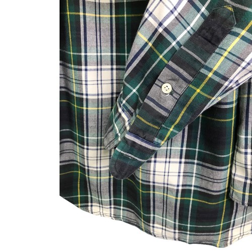 Ralph Lauren Knopfleiste Herren S grün blau schwarz Flanell langärmelig Baumwolle - Bild 7 von 9