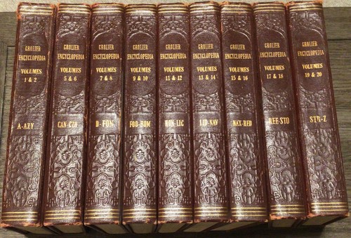 Vintage Grolier Encyclopedia Book 1957 Set - Foto 2 di 6