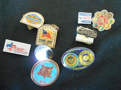 Boy Scout National Issue Hat Pins 10 different--Boys' Life, Trails End, etc  p92