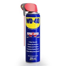 WD-40 Multi Use Lubricant Spray 250ml, Wide and Narrow Smart Straw 27.52 per litre