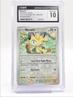 MEOWTH 2023 POKEMON S & V 151 COMMON REVERSE HOLO GEM 052/165 CGC 10 Q6484