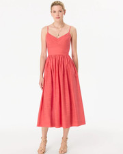 NWT White House Black Market V-neck Midi Dress Color Coral Kiss All Size