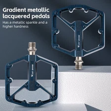 Professional 3 Bearing Bicycle Pedals Smooth Rotation Metal Construction Black S