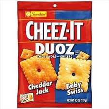 3x Cheez-It Duoz Cheddar Jack Baby Swiss Chee...