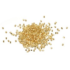 1000Pcs 1.5x1.5mm Crimp Tube Beads Jewelry Making Crimp End Spacer Bead, Gold