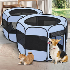 2-In-1 Pop up Dog Playpen Cat Pet Puppy Playpen, Non-Detachable