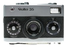 Rollei 35 compact film camera Zeiss Tessar 1:3.5 f 40mm lens set