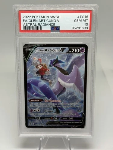 2022 Pokemon Astral Radiance Trainer Gallery Galarian Articuno V TG16 PSA 10