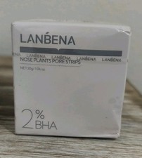 Lanbena 2  BHA Blackhead Remover Nose Plants Pore Strips 1.76 Oz/50g Sealed New