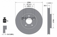 2X Pagid Bremsscheibe 54674NC FüR Nissan Qashqai 1 J10 NJ10 Trail 2 T31 VAN Juke