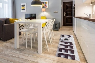 Teppich Läufer Kitchen mit ruschhemmender Rückseite  Küchenteppich PVC Küchen...